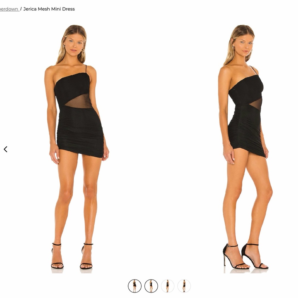 Superdown Black One-Shoulder Mini Dress